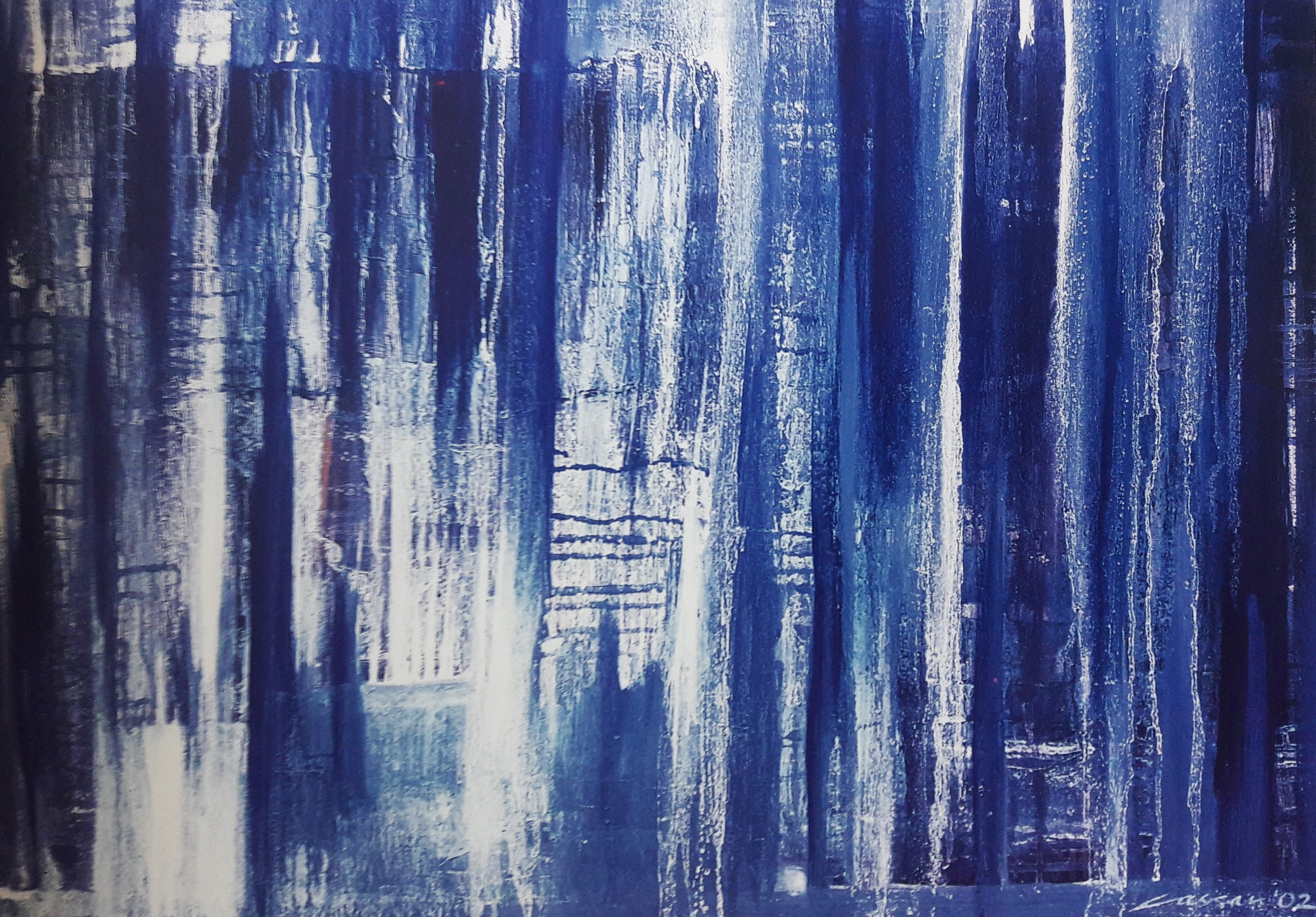 Composition with Wooden Planks (I): Oil on Canvas, 60 x 80cm, signed, 2002