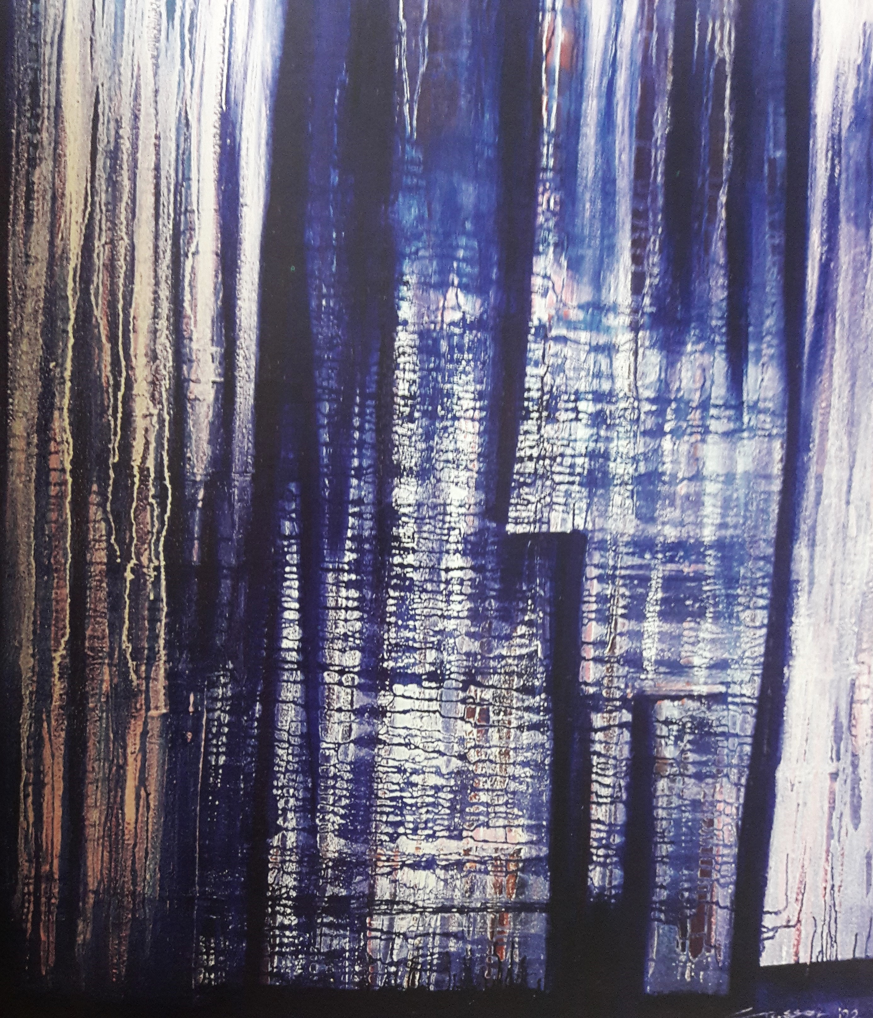 Composition with Wooden Planks (II):  Oil on Canvas, 120 x 105cm, signed, 2002