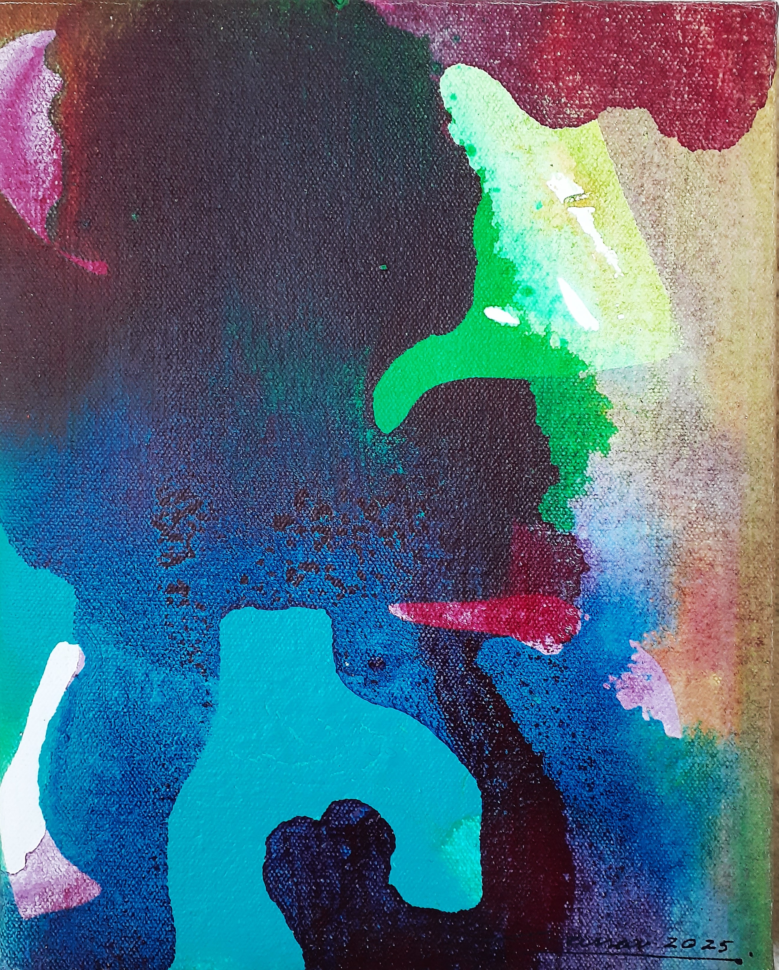 Encounter: Acrylic on Canvas, 25 x 20cm, 2025