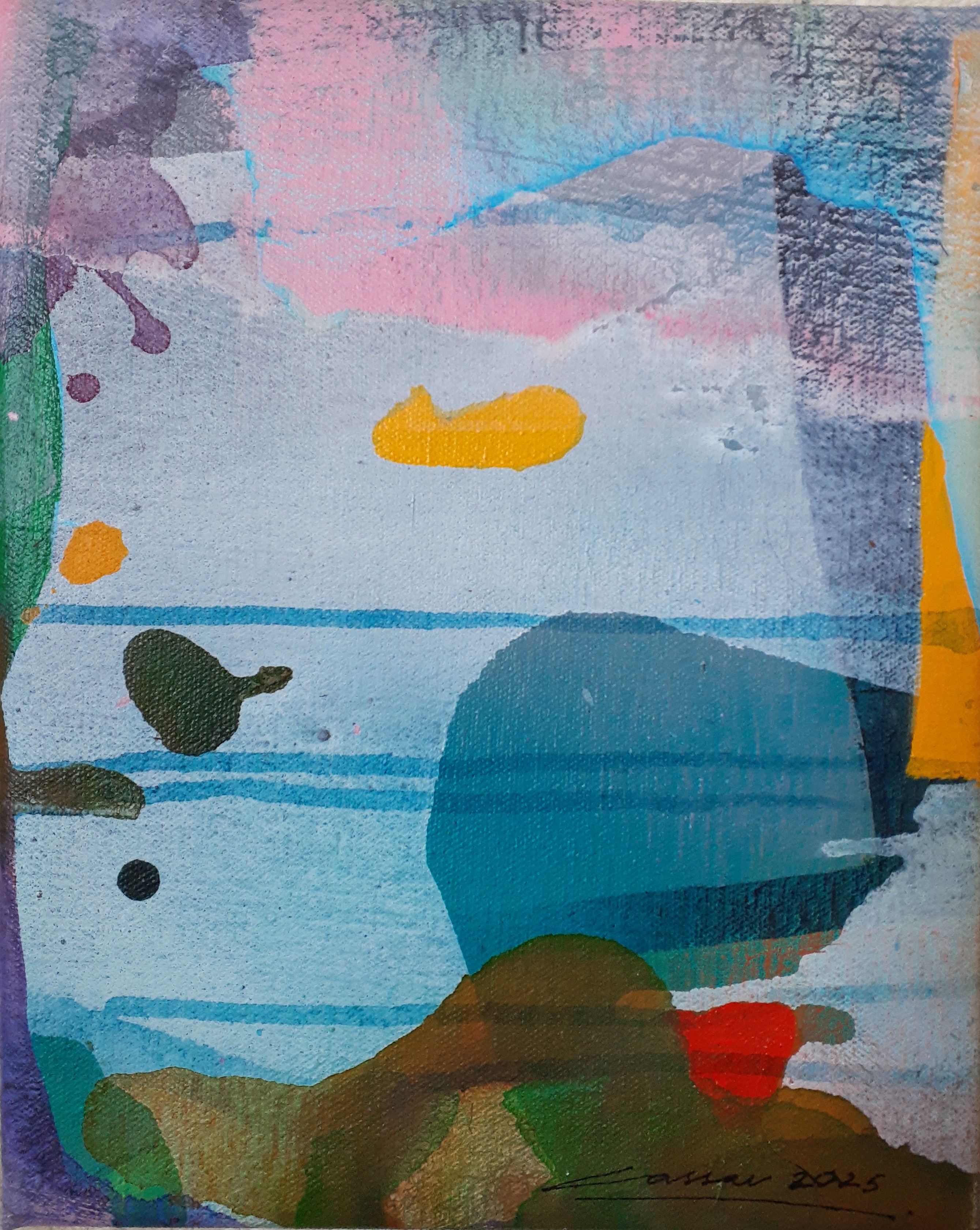 Encounter III: Acrylic on Canvas, 25 x 20cm, 2025
