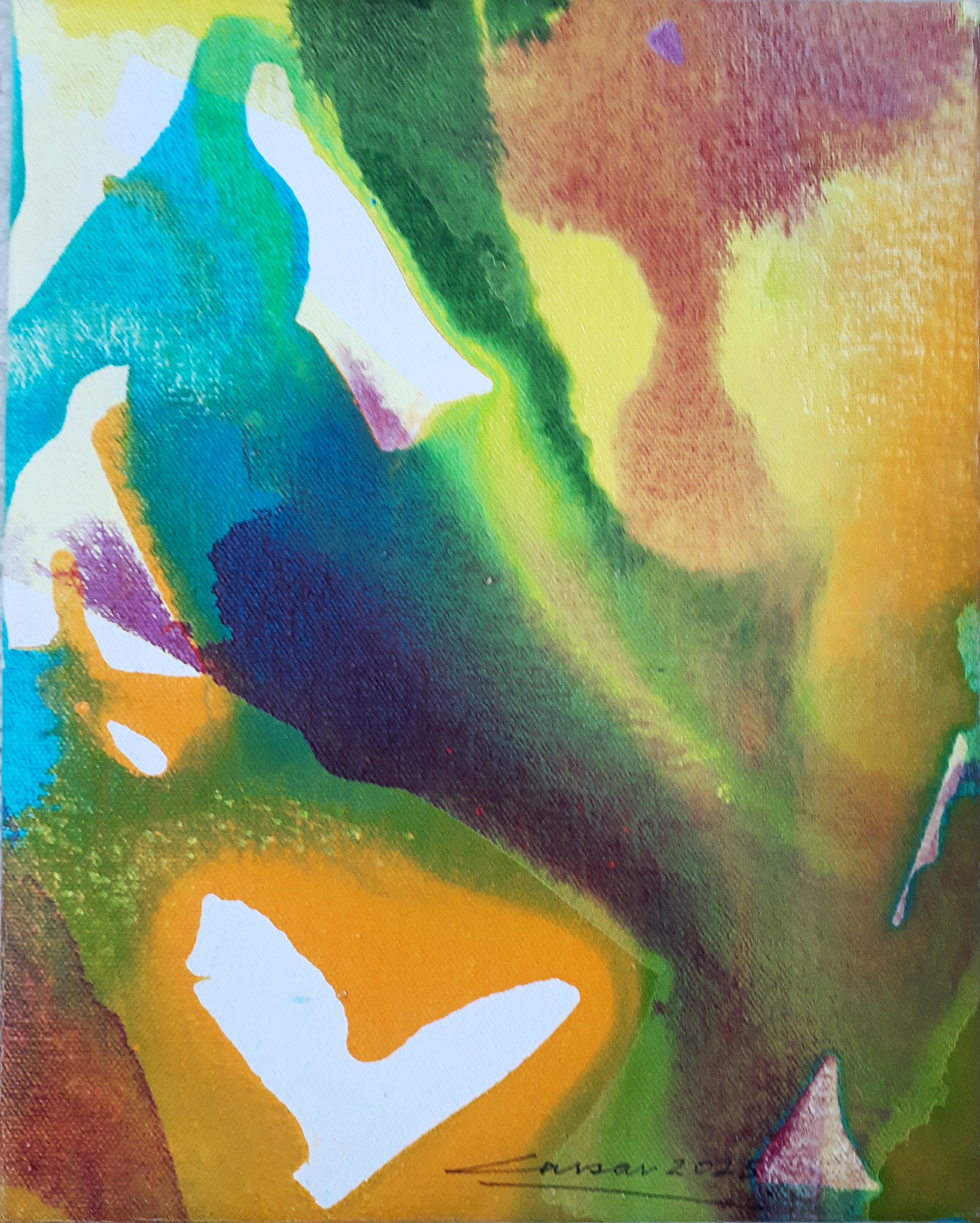 Encounter IX: Acrylic on Canvas, 25 x 20cm, 2025