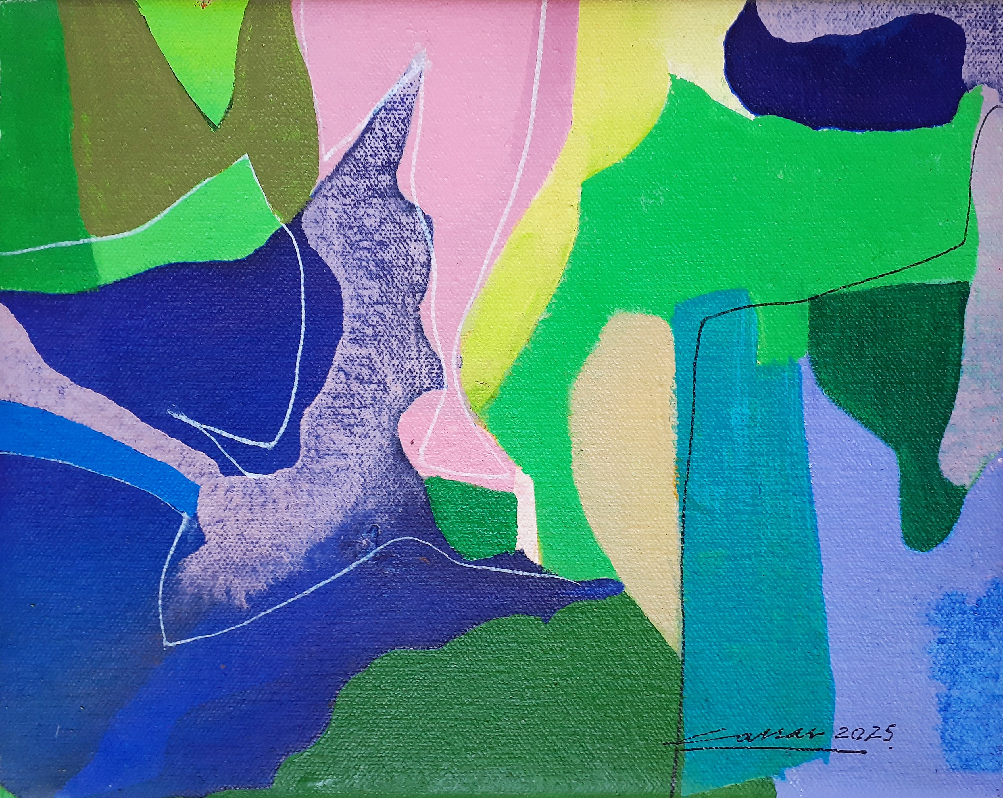 Encounter VIII: Acrylic on Canvas, 20 x 25cm, 2025
