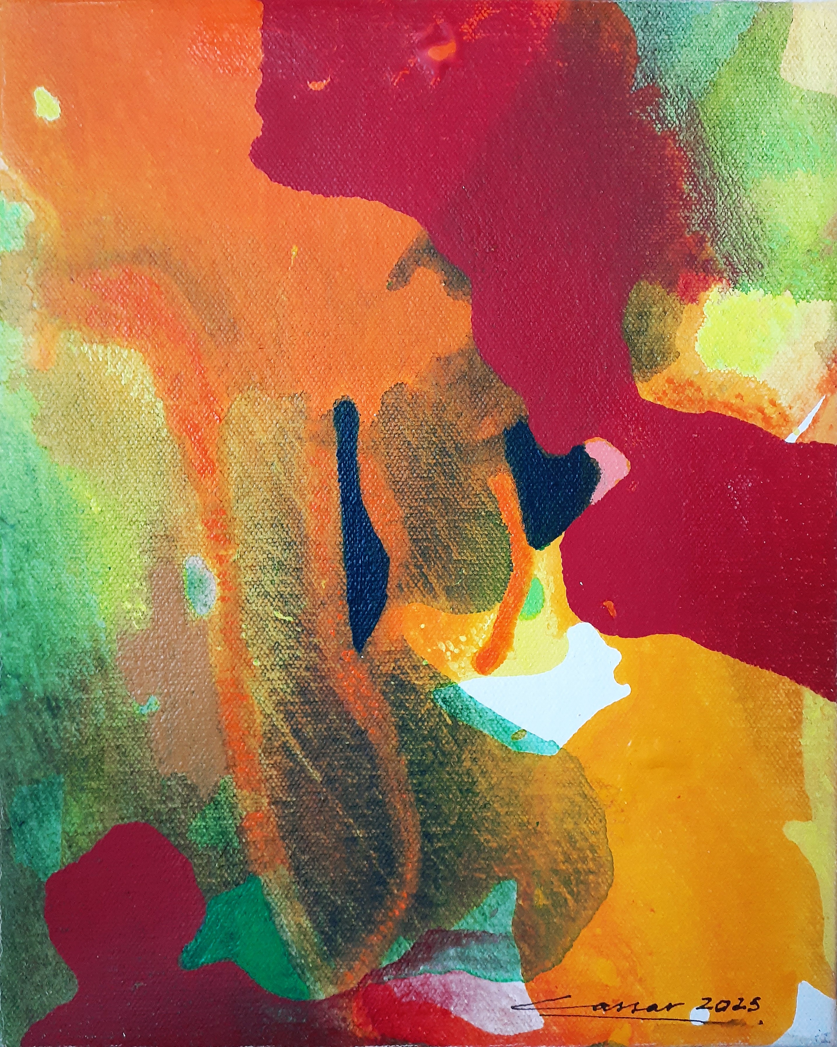 Encounter XI: Acrylic on Canvas, 25 x 20cm, 2025