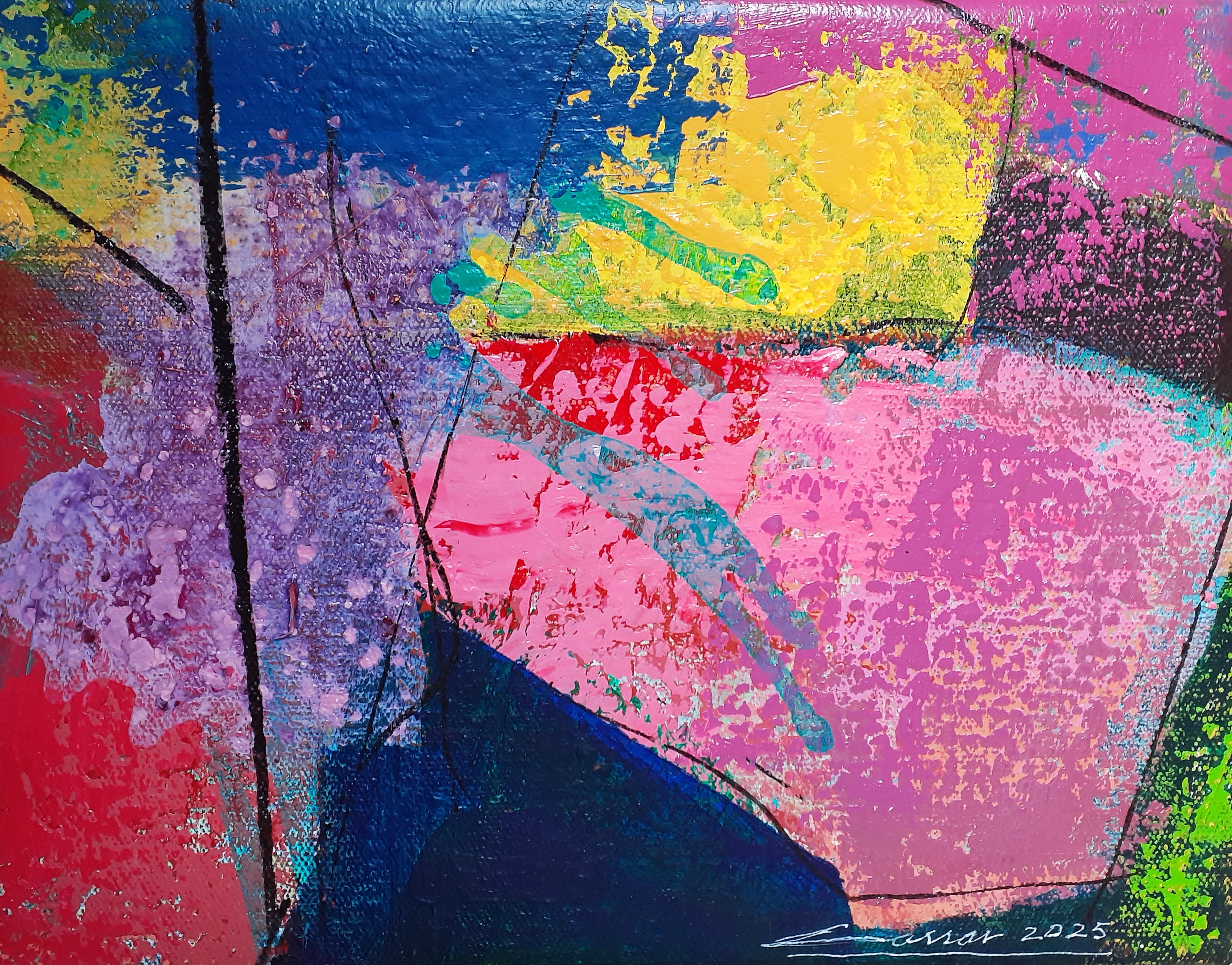 Encounter XII: Acrylic on Canvas, 20 x 25cm, 2025