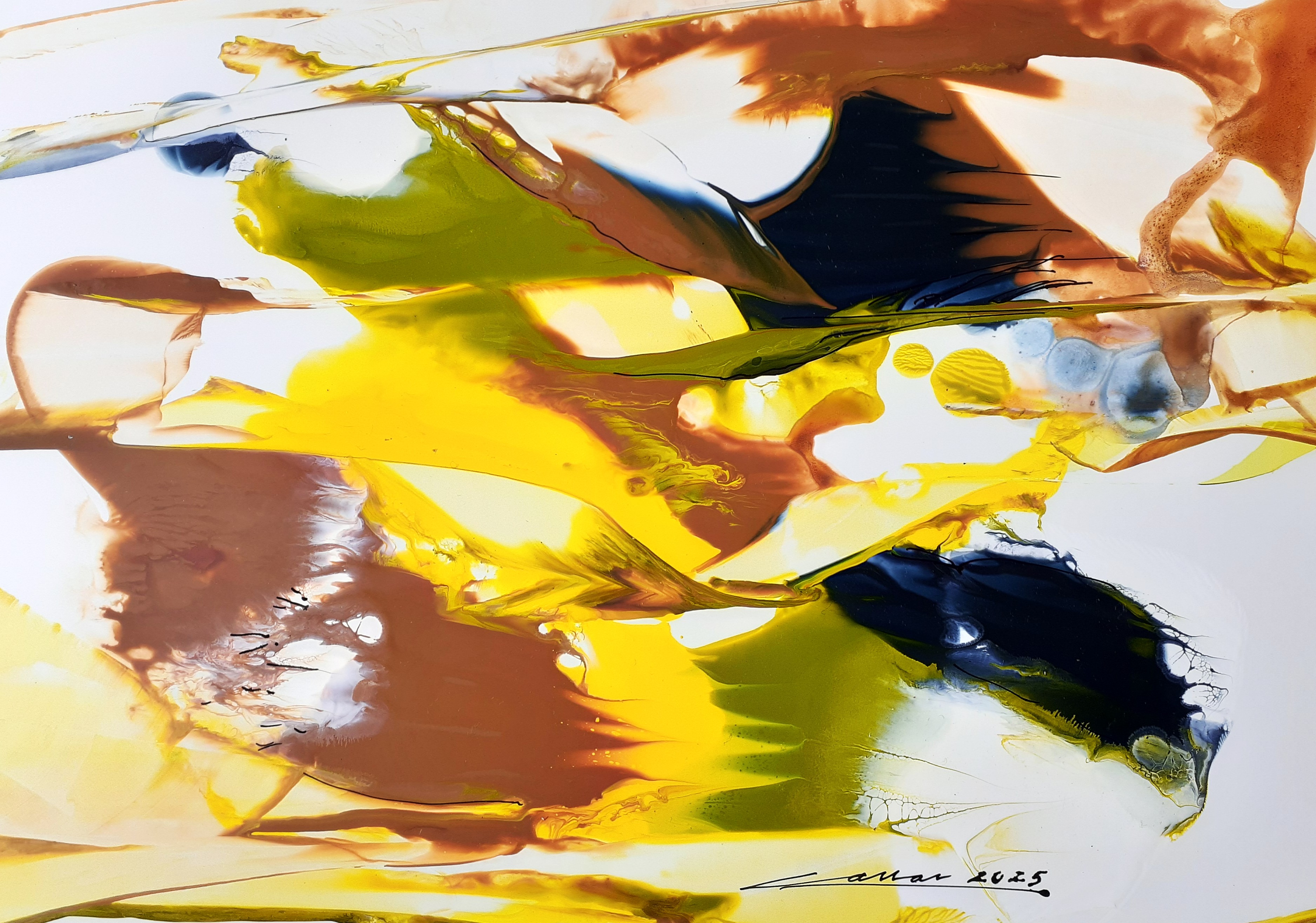 Flux: Acrylic on Paper, 20 x 25cm, 2025