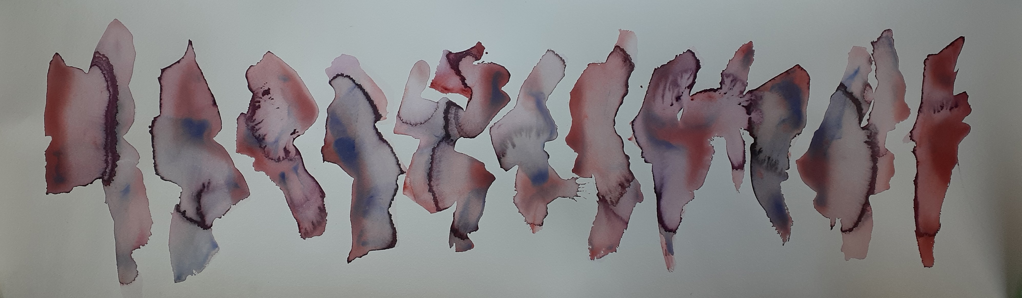 Linear Motif: Watercolour, 35 x 58cm, unsigned, undated