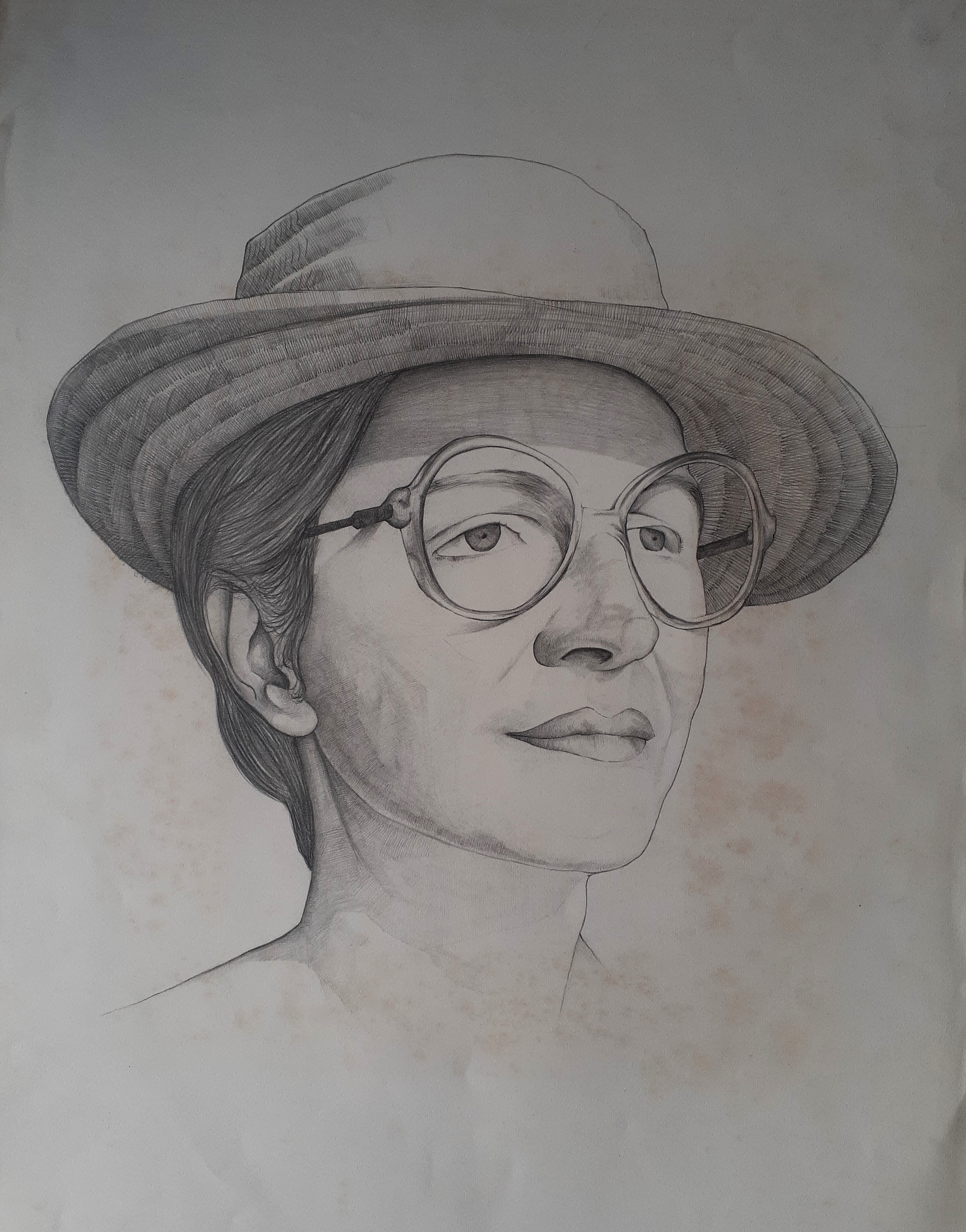 Portrait of Linda II: Pencil, 35 x 30cm, unsigned, undated