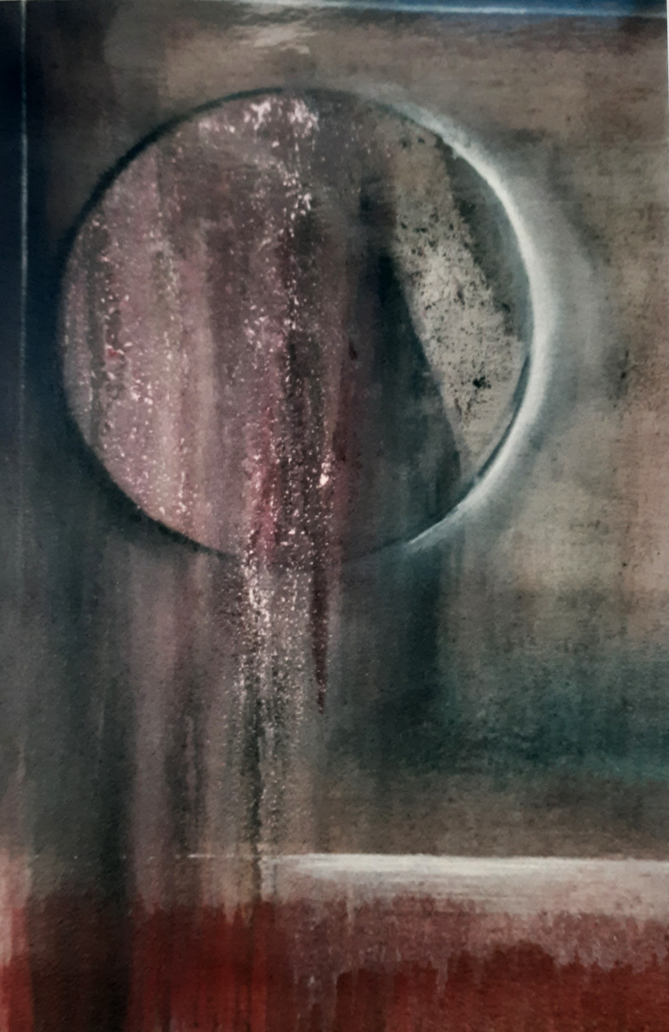 Sphere & Ray of Light: Oil on Canvas, 75 x 65cm, signed, 1984