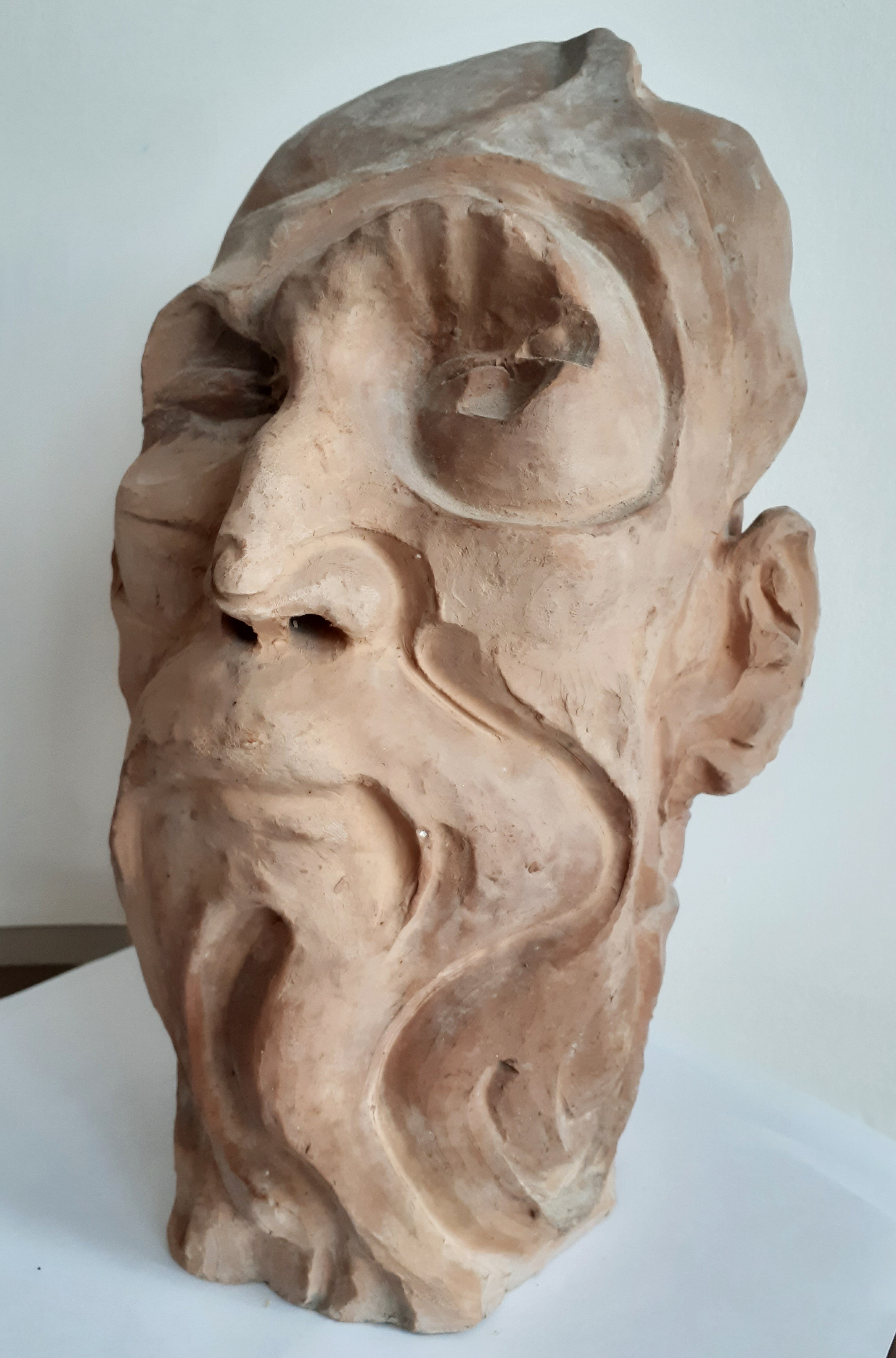 The Prophet (Three-Quarter-View II): Terracotta, 1982