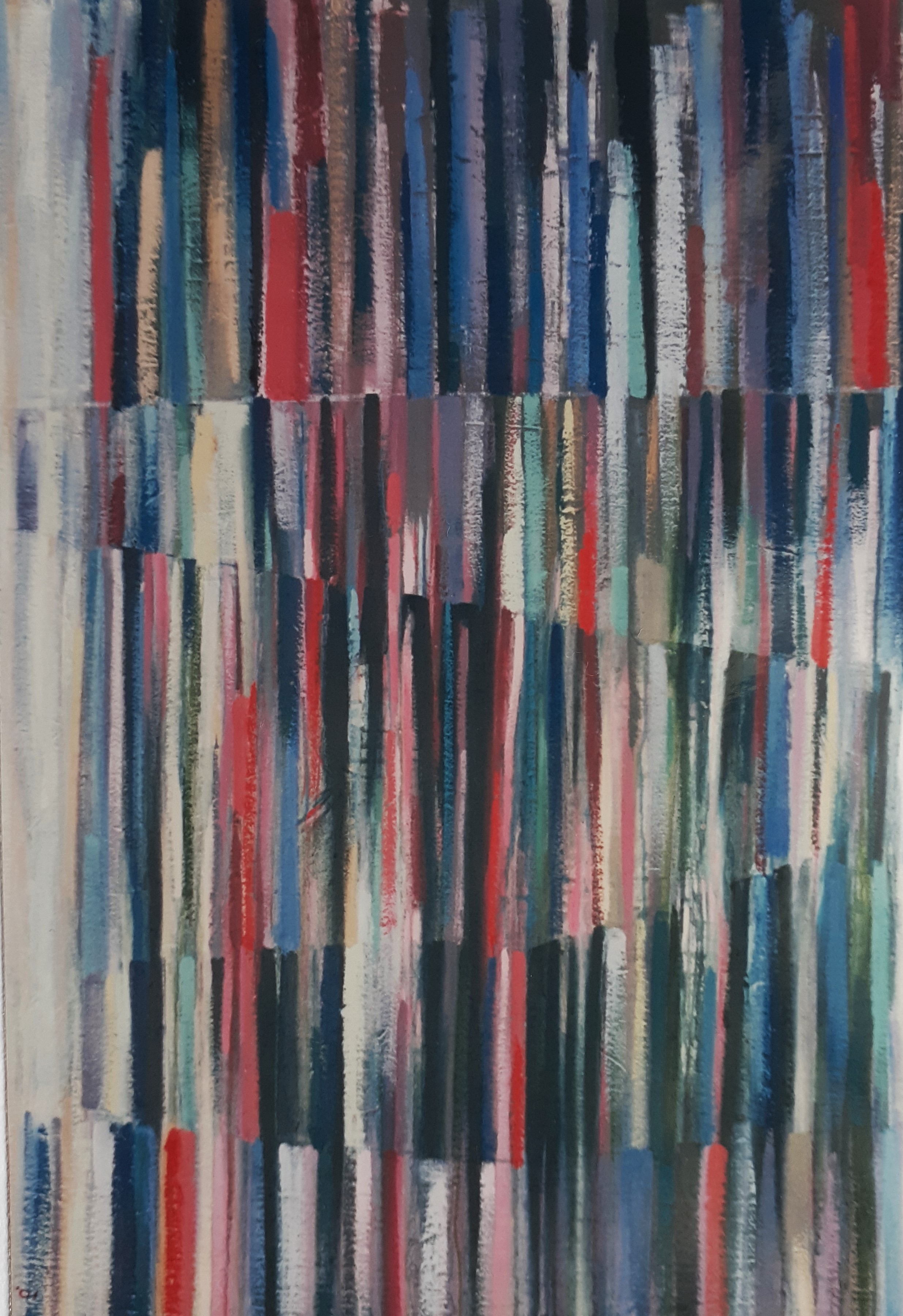 Verticals, Oil on Canvas, 96 x 45cm, signed, 1998